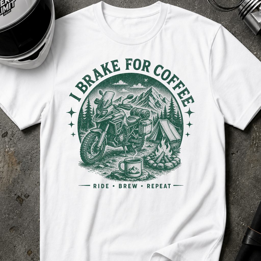 BRAKE FOR COFFEE T-SHIRT