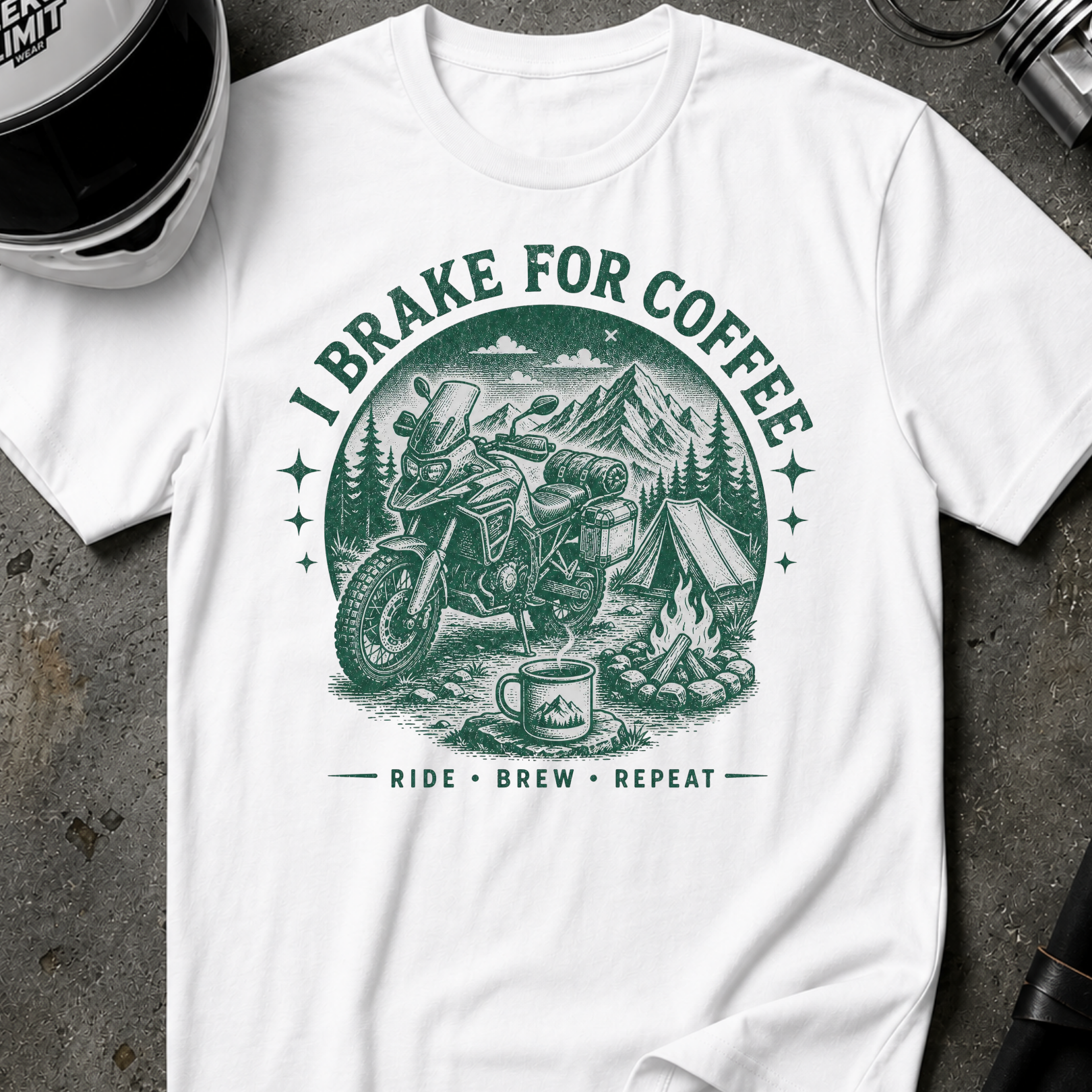 BRAKE FOR COFFEE T-SHIRT