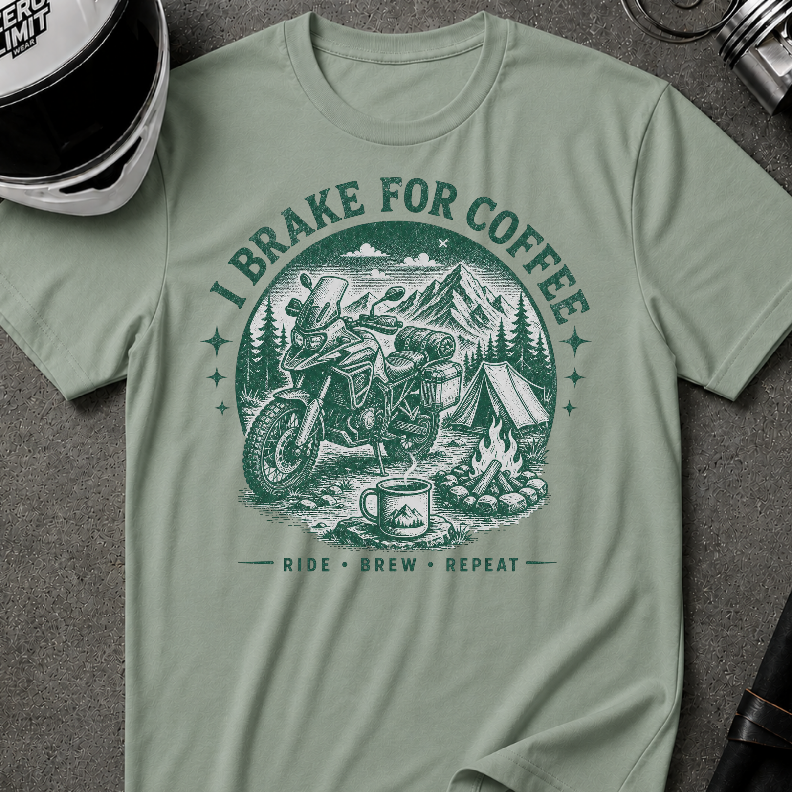 BRAKE FOR COFFEE T-SHIRT