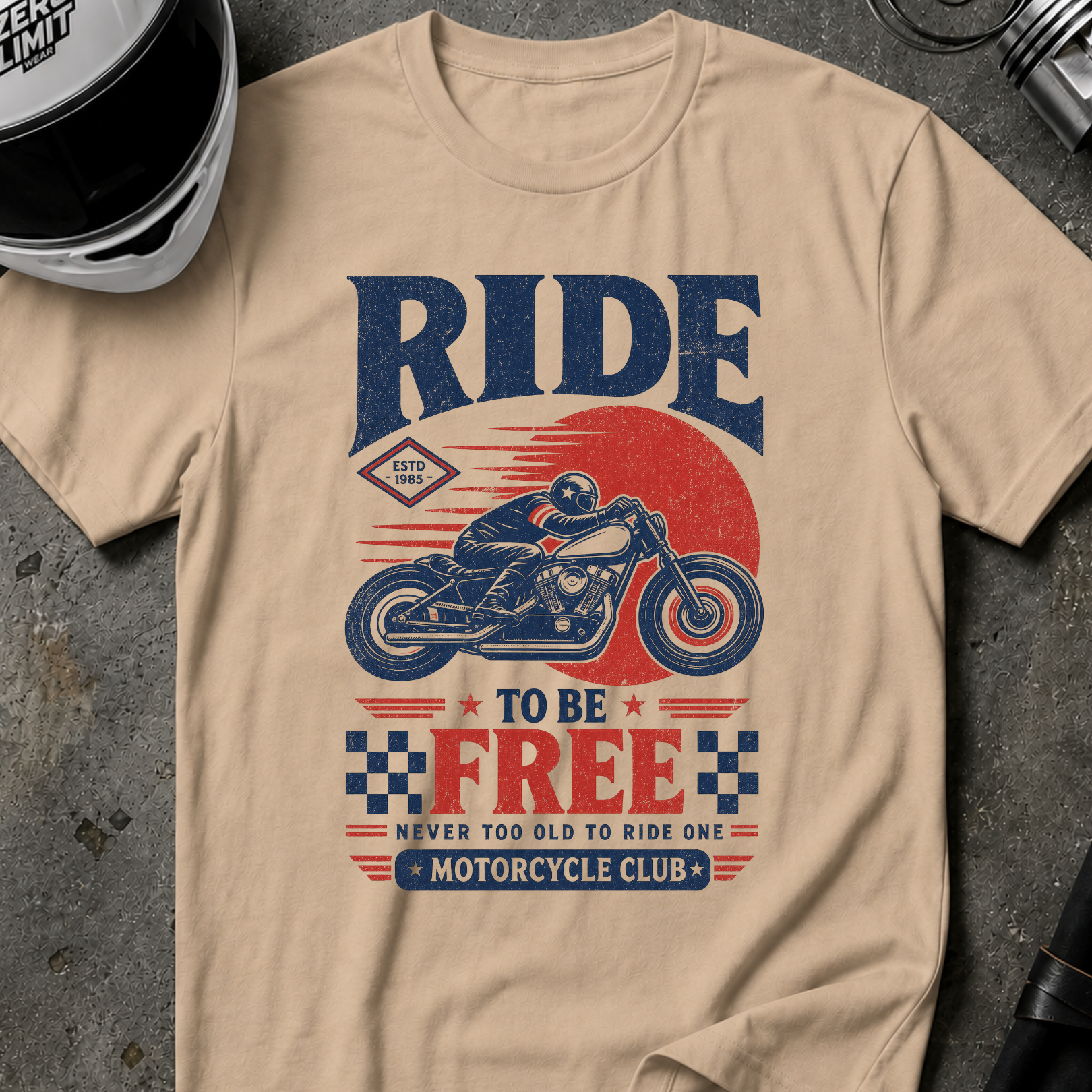 RIDE TO BE FREE T-SHIRT