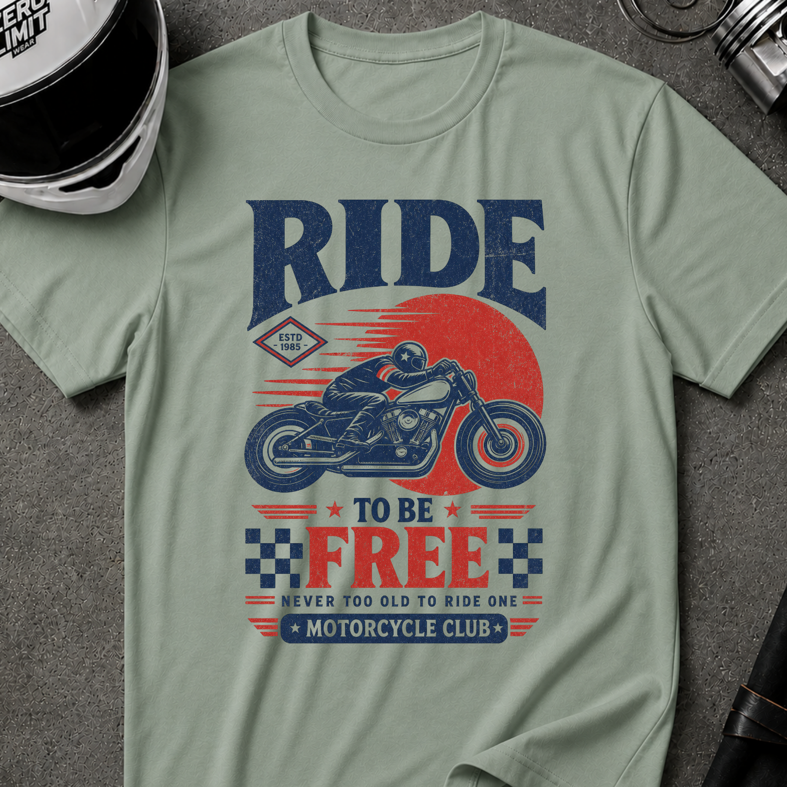 RIDE TO BE FREE T-SHIRT