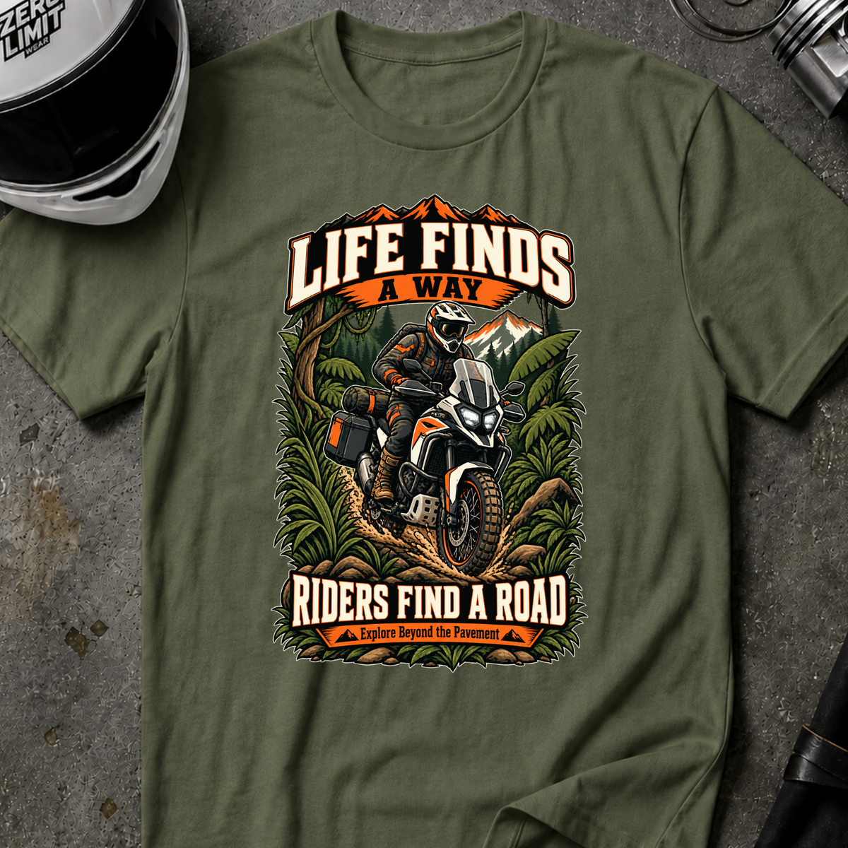 RIDERS FIND A ROAD T-SHIRT
