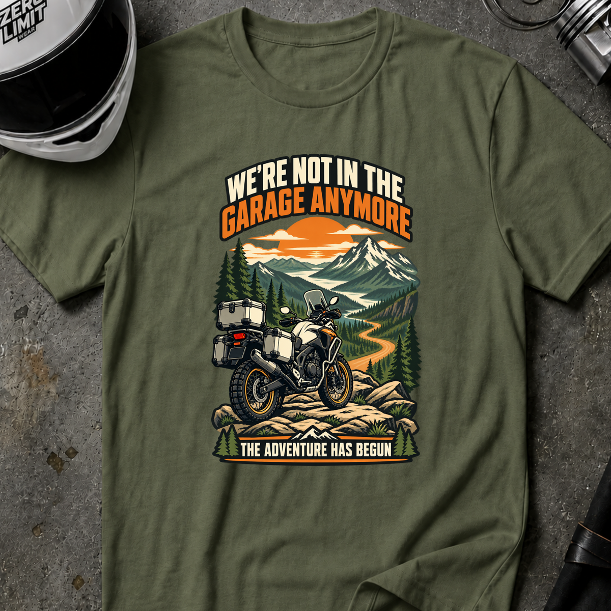 NO IN THE GARAGE ANYMORE T-SHIRT