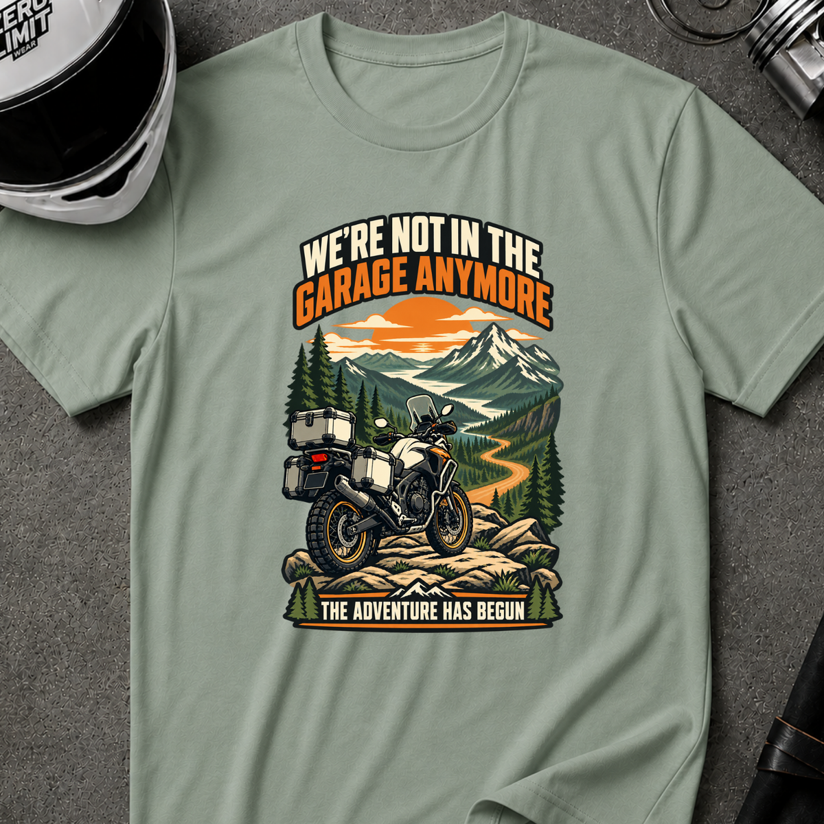 NO IN THE GARAGE ANYMORE T-SHIRT