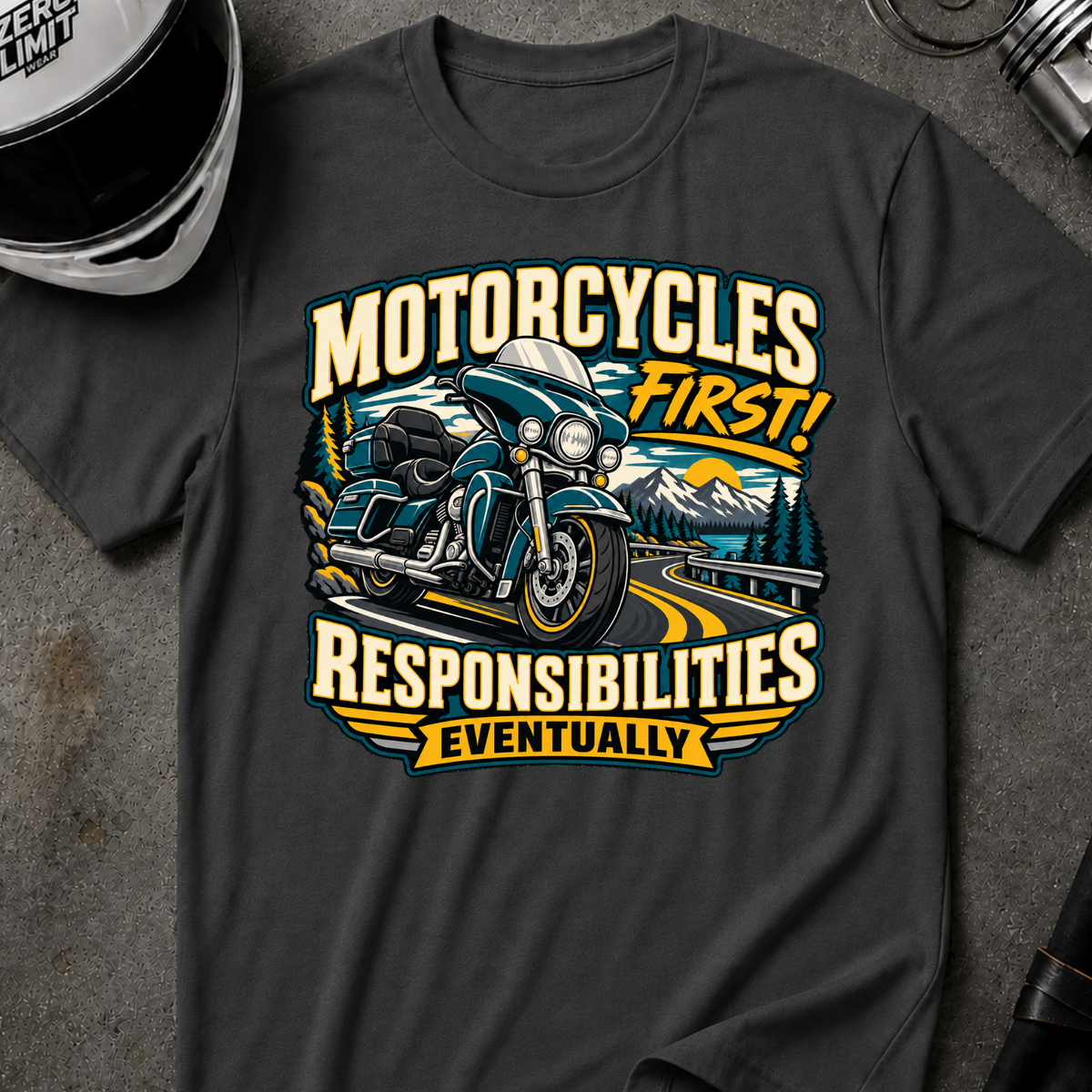 MOTORCYCLES FIRST T-SHIRT