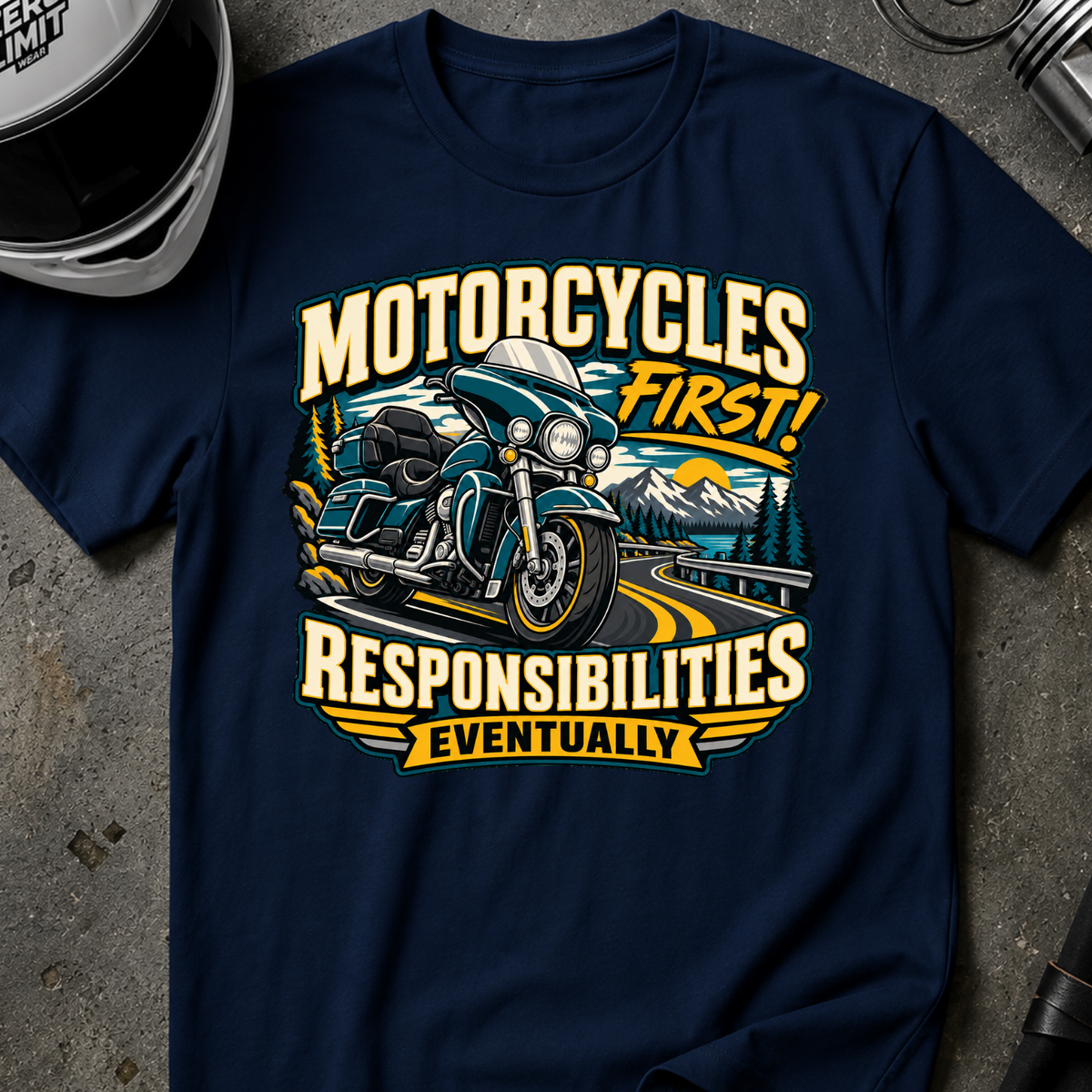 MOTORCYCLES FIRST T-SHIRT
