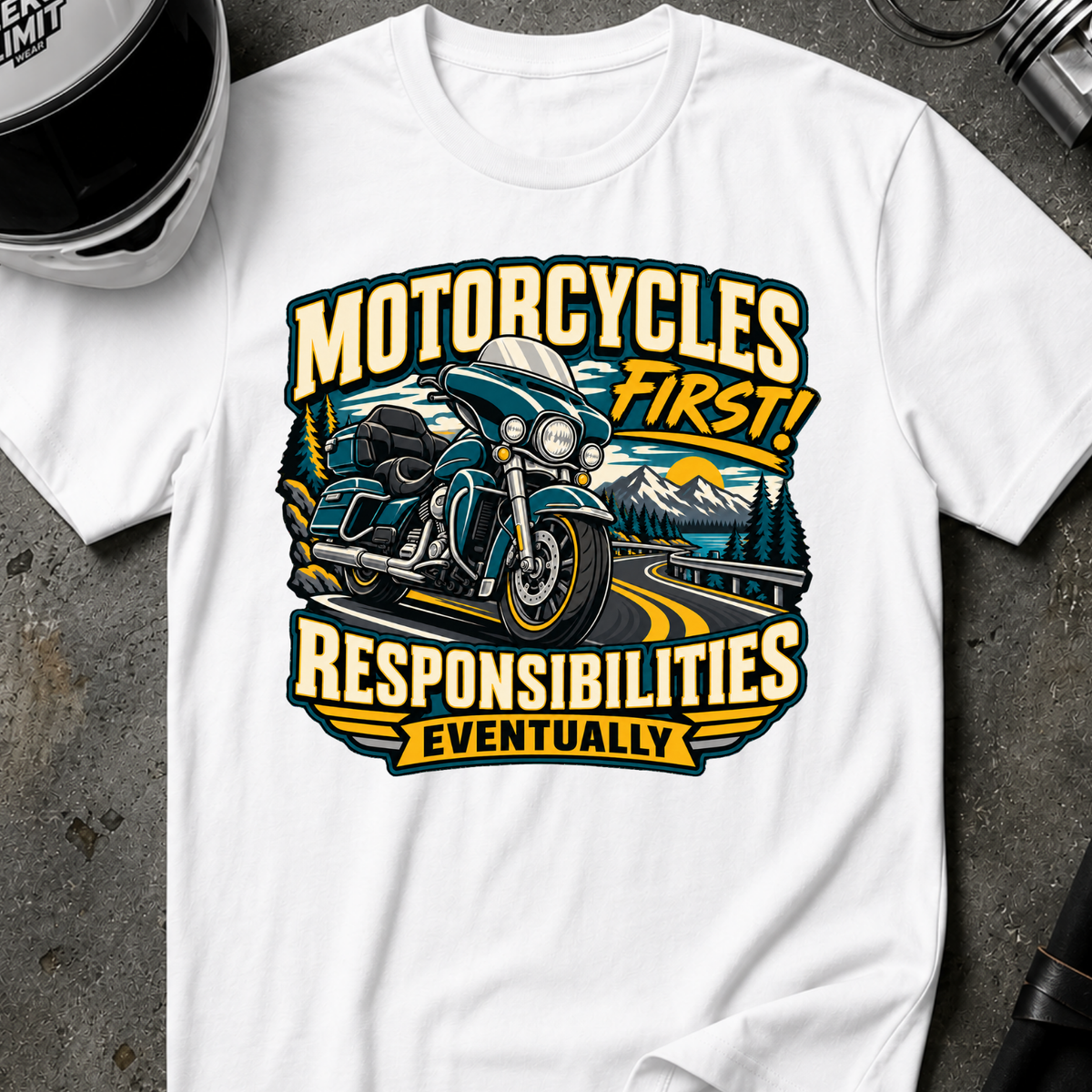 MOTORCYCLES FIRST T-SHIRT