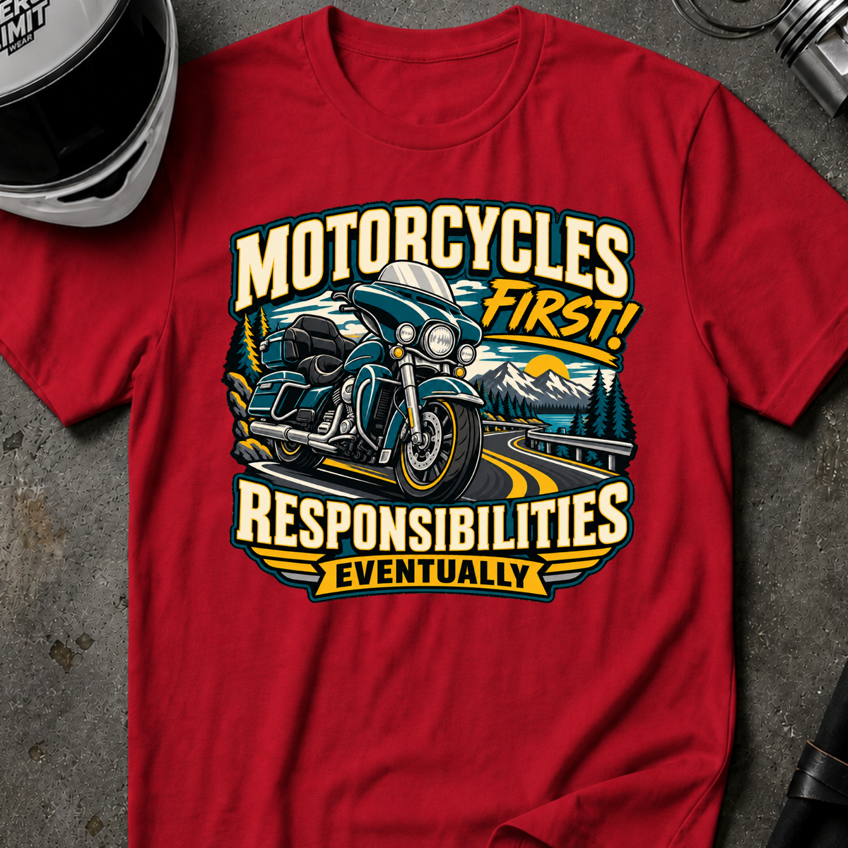 MOTORCYCLES FIRST T-SHIRT