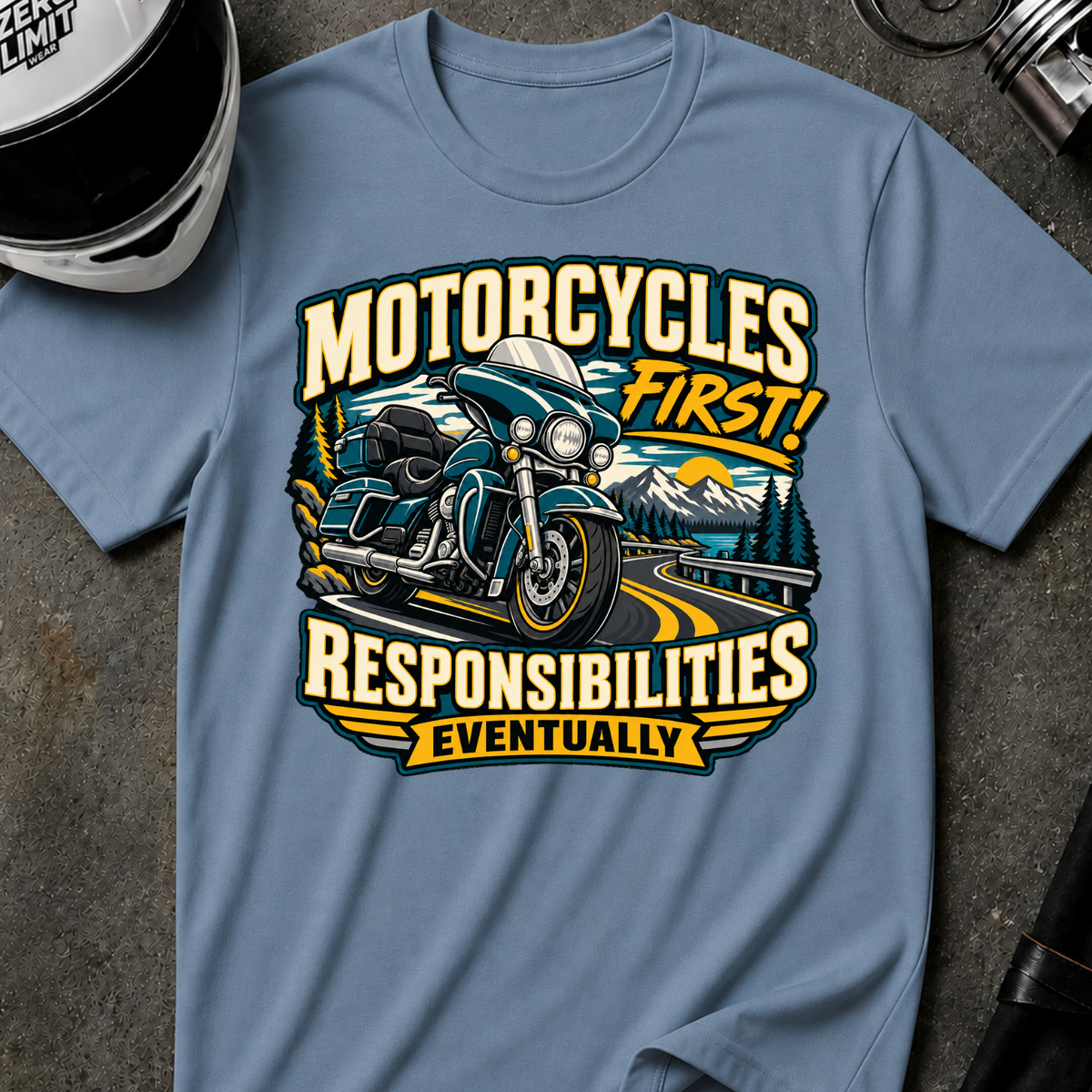 MOTORCYCLES FIRST T-SHIRT