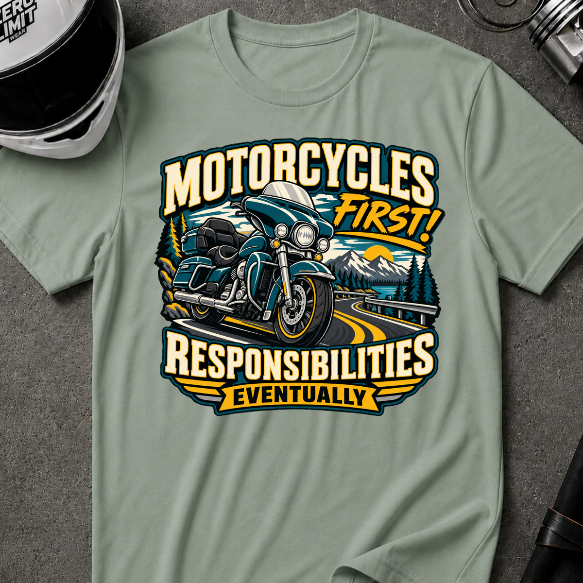 MOTORCYCLES FIRST T-SHIRT