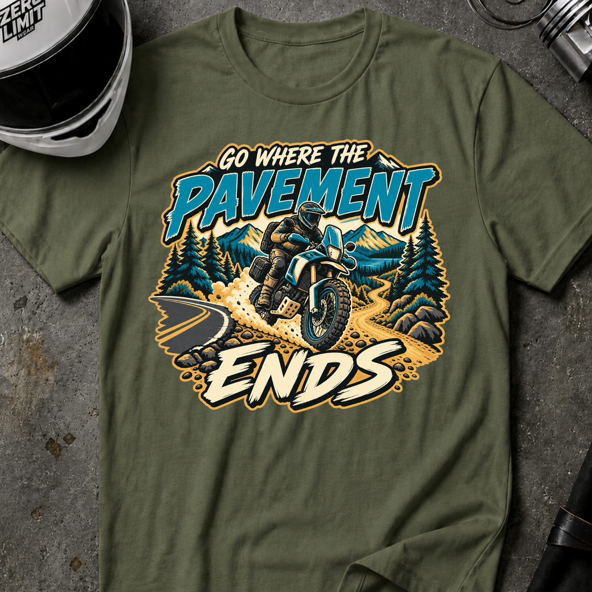 GO WHERE PAVEMENT ENDS T-SHIRT