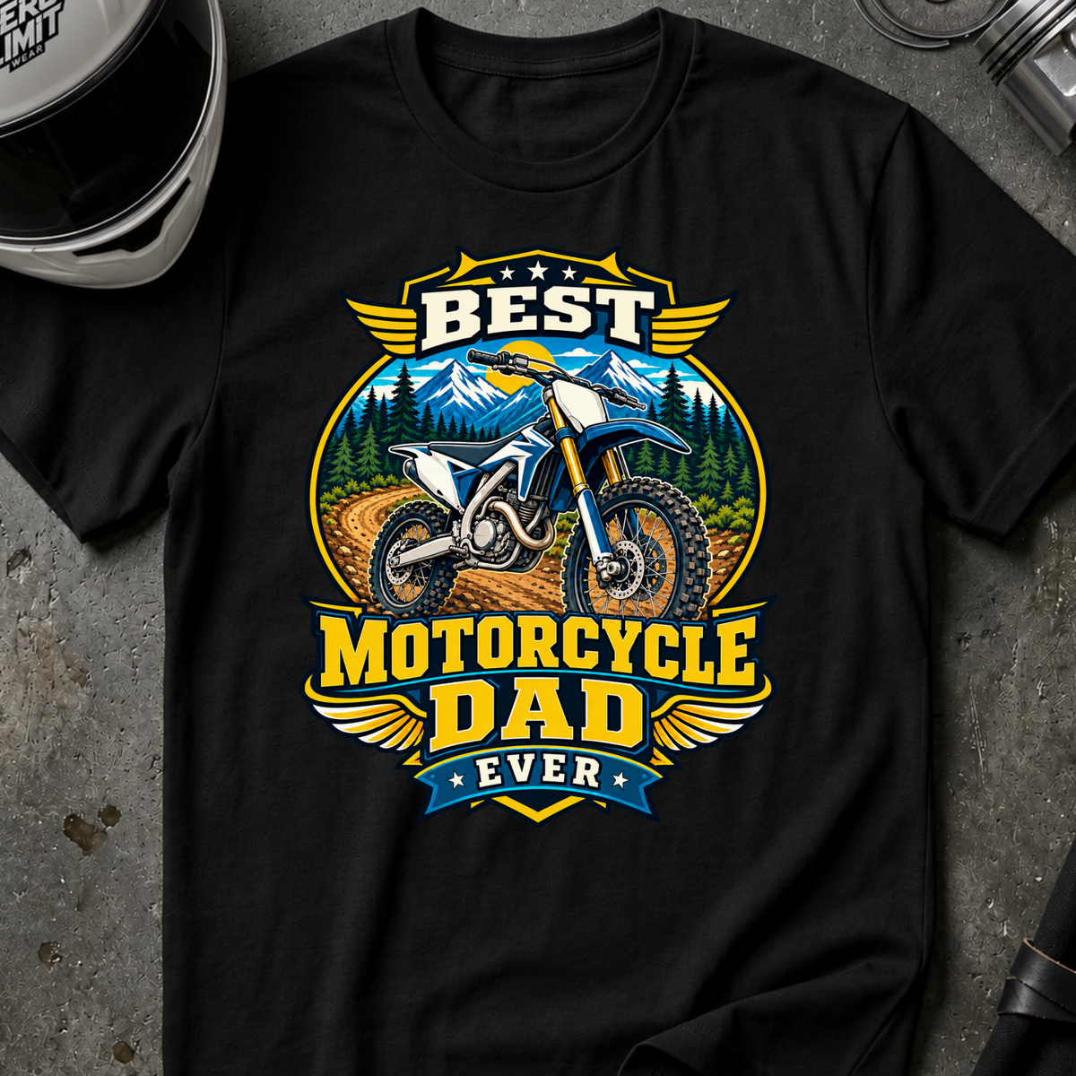 BEST DIRT BIKE MOTORCYCLE DAD T-SHIRT