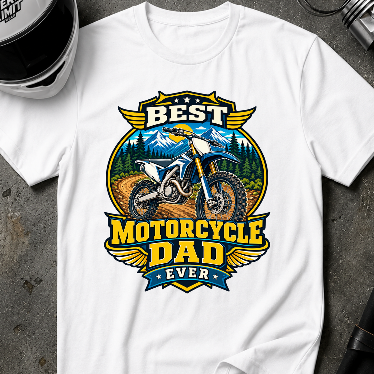 BEST DIRT BIKE MOTORCYCLE DAD T-SHIRT