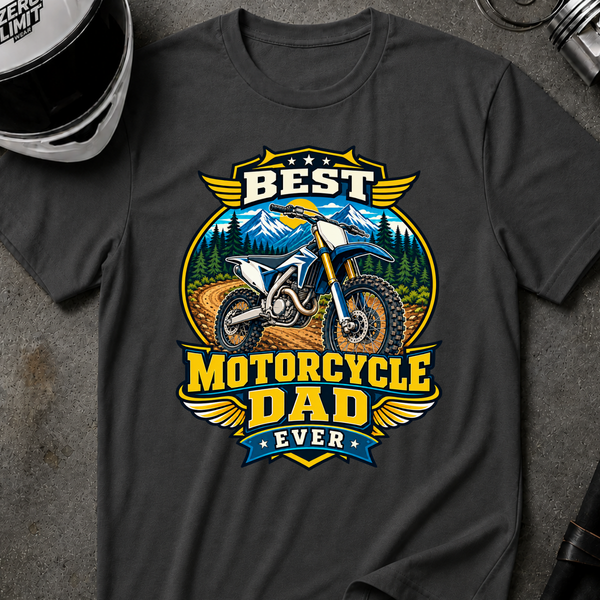 BEST DIRT BIKE MOTORCYCLE DAD T-SHIRT