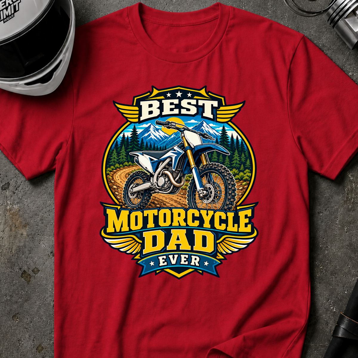 BEST DIRT BIKE MOTORCYCLE DAD T-SHIRT