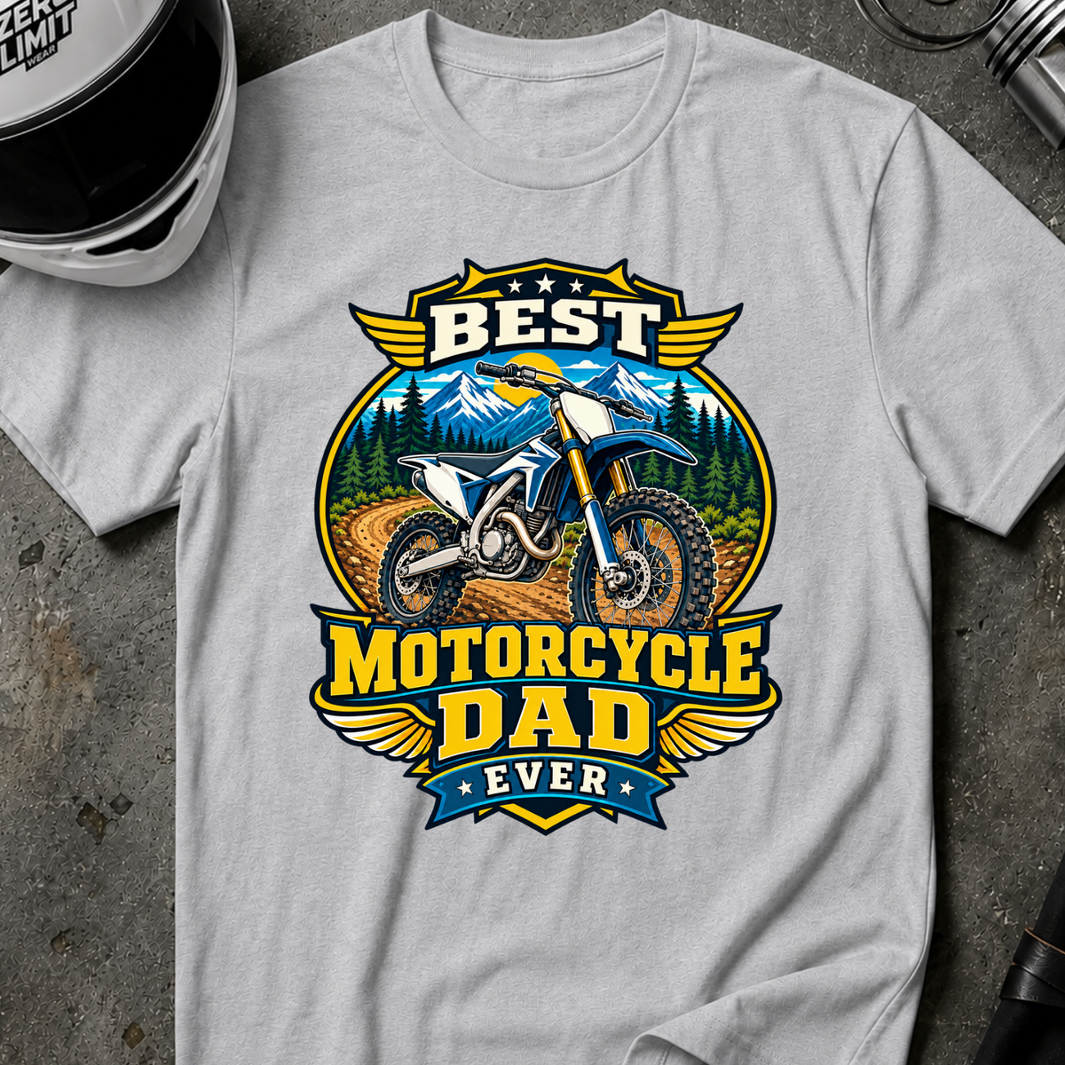 BEST DIRT BIKE MOTORCYCLE DAD T-SHIRT