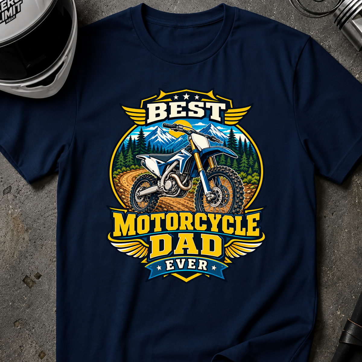 BEST DIRT BIKE MOTORCYCLE DAD T-SHIRT