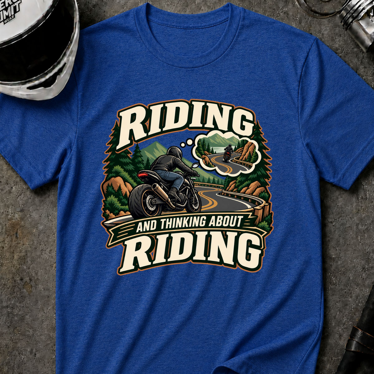 RIDING THINKING ABOUT RIDING T-SHIRT
