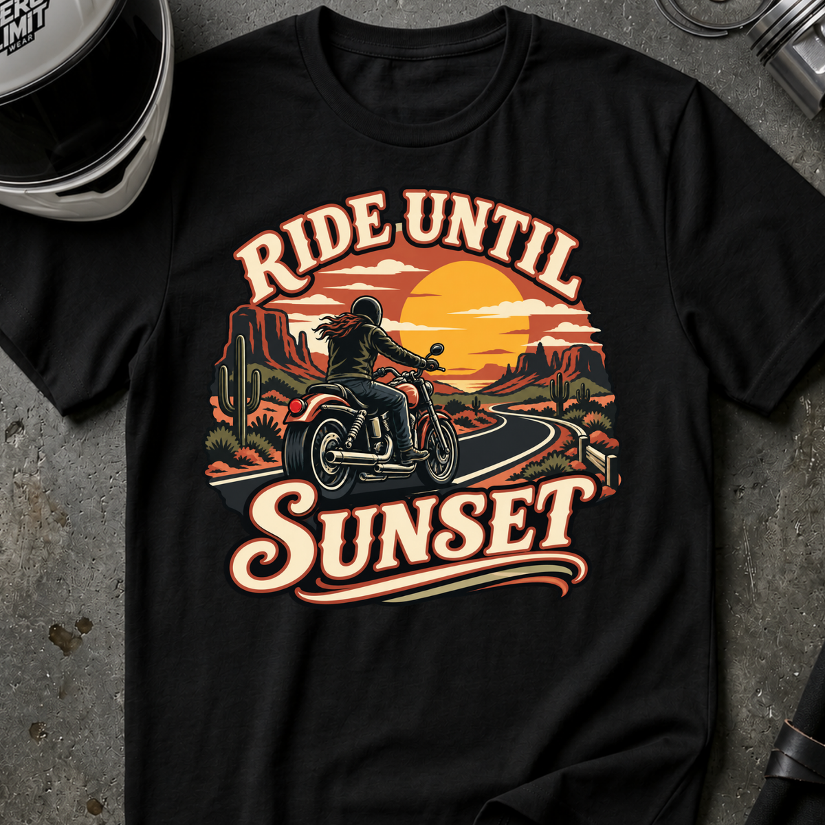 RIDE UNTIL SUNSET T-SHIRT
