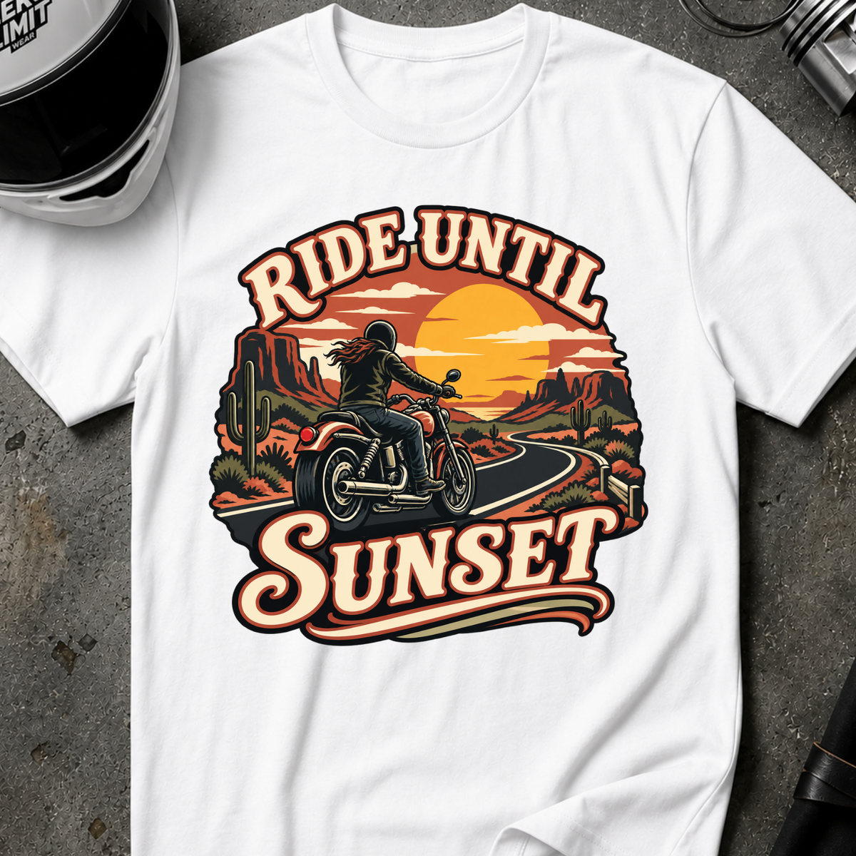 RIDE UNTIL SUNSET T-SHIRT