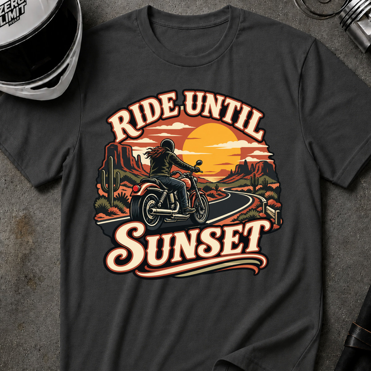 RIDE UNTIL SUNSET T-SHIRT