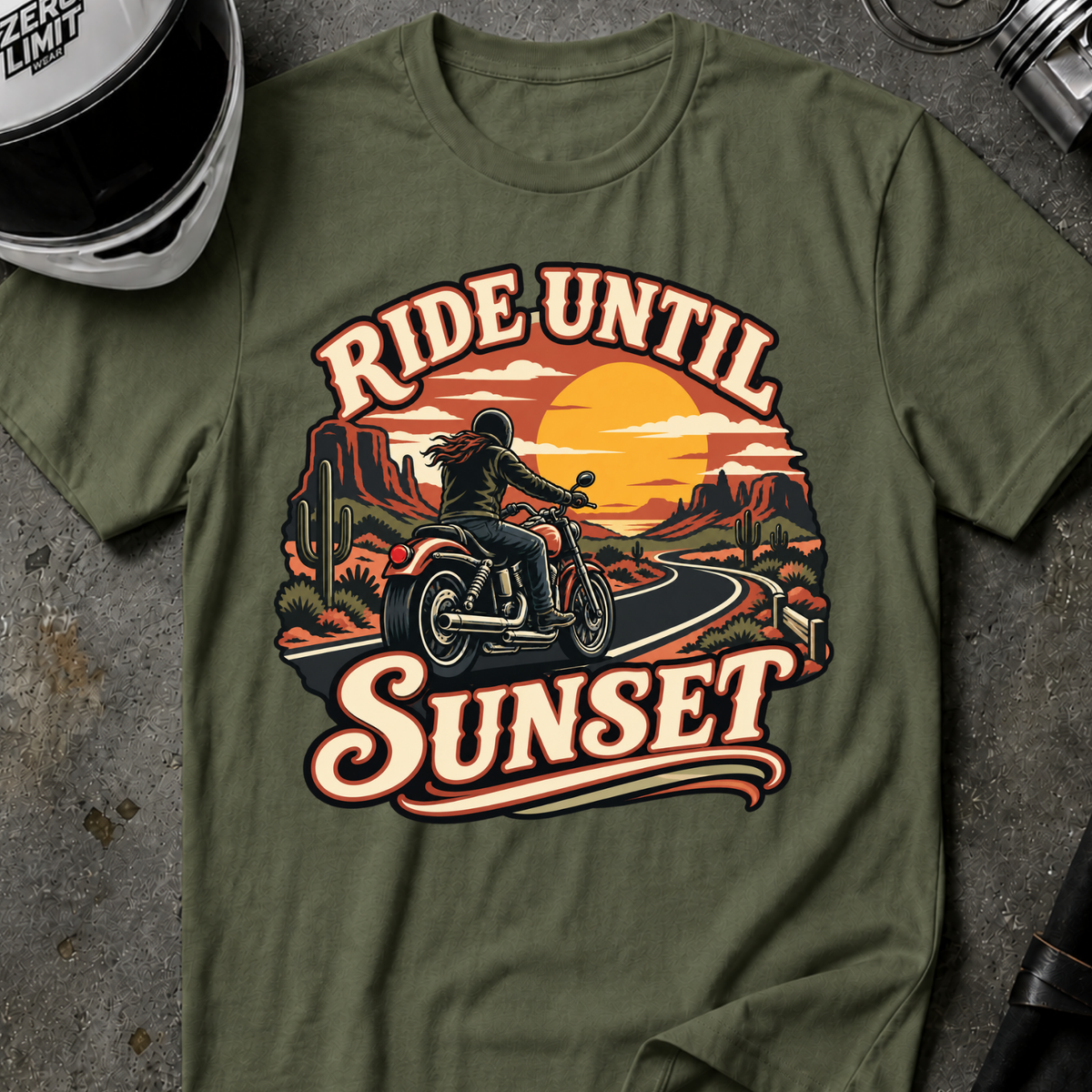 RIDE UNTIL SUNSET T-SHIRT