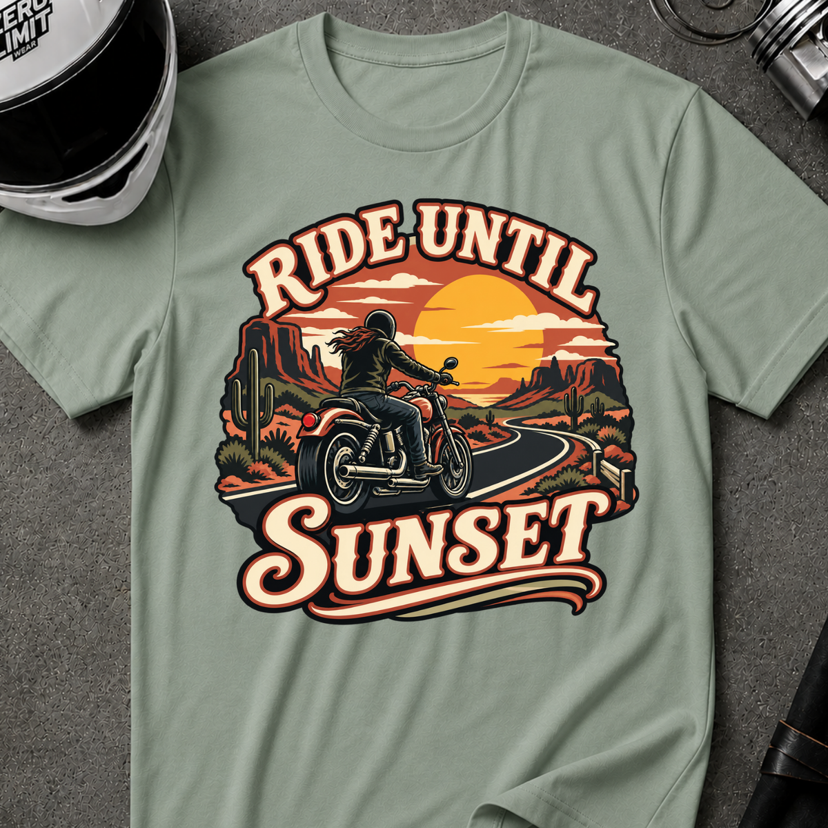 RIDE UNTIL SUNSET T-SHIRT