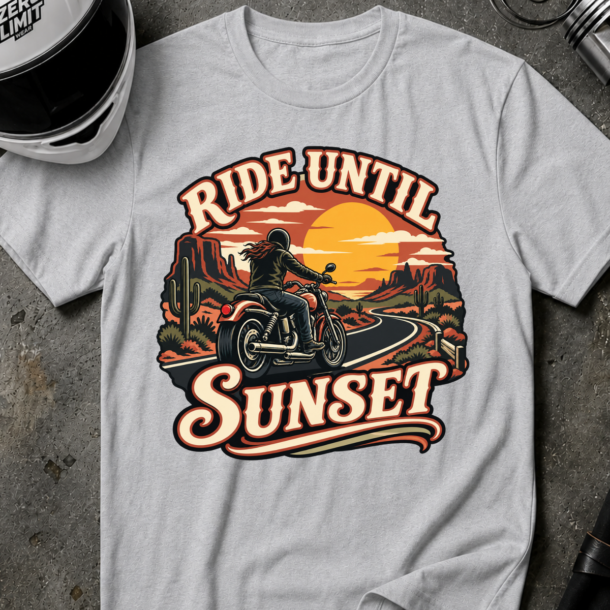 RIDE UNTIL SUNSET T-SHIRT