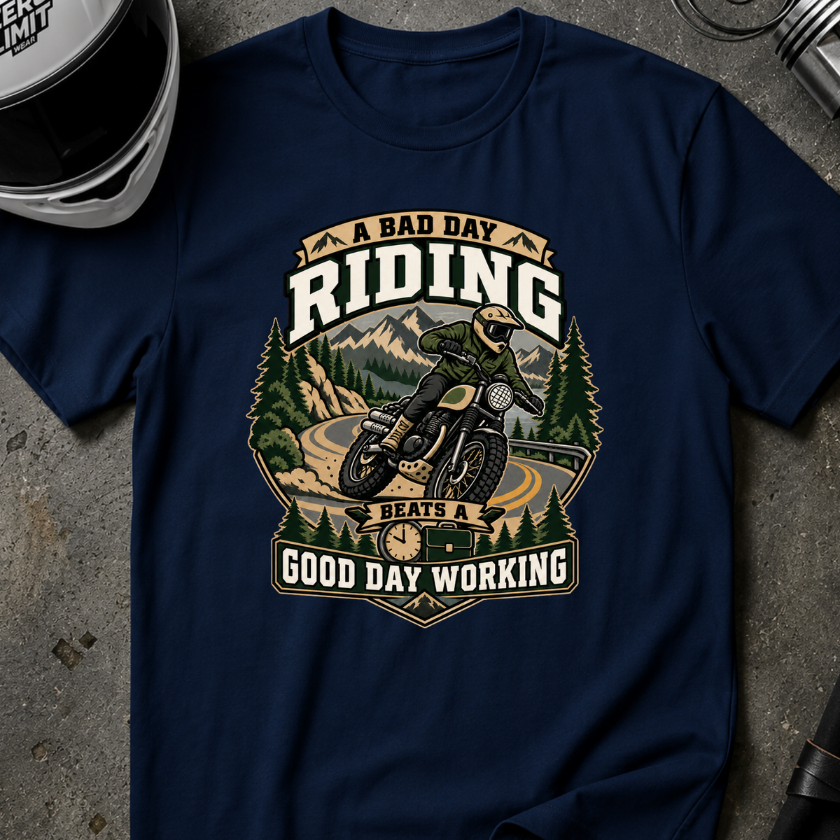 RIDING BEATS WORK T-SHIRT