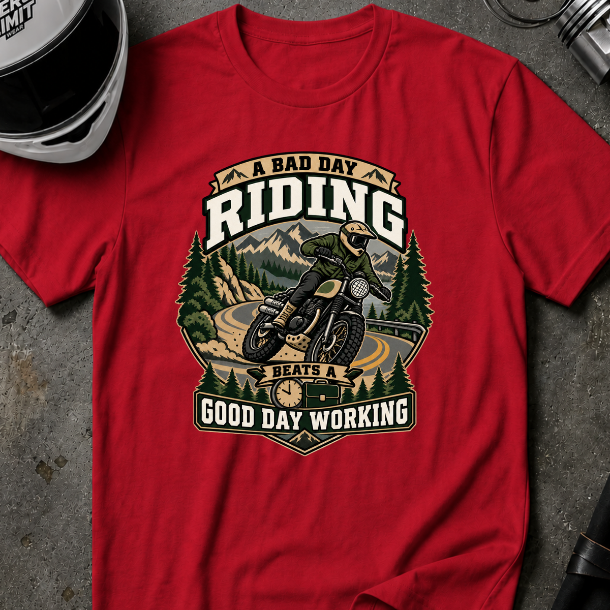 RIDING BEATS WORK T-SHIRT