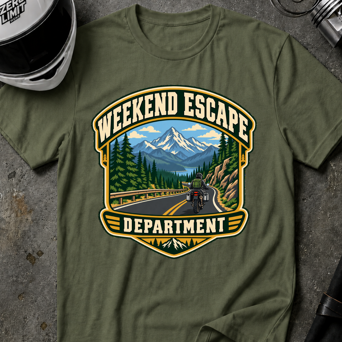 WEEKEND ESCAPE DEPARTMENT T-SHIRT