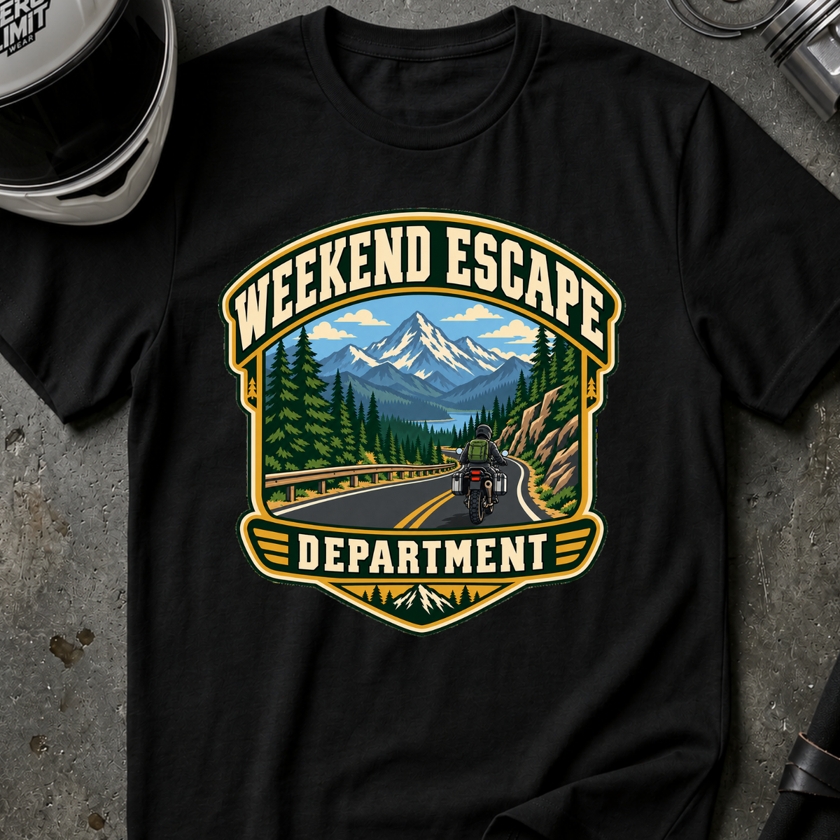 WEEKEND ESCAPE DEPARTMENT T-SHIRT
