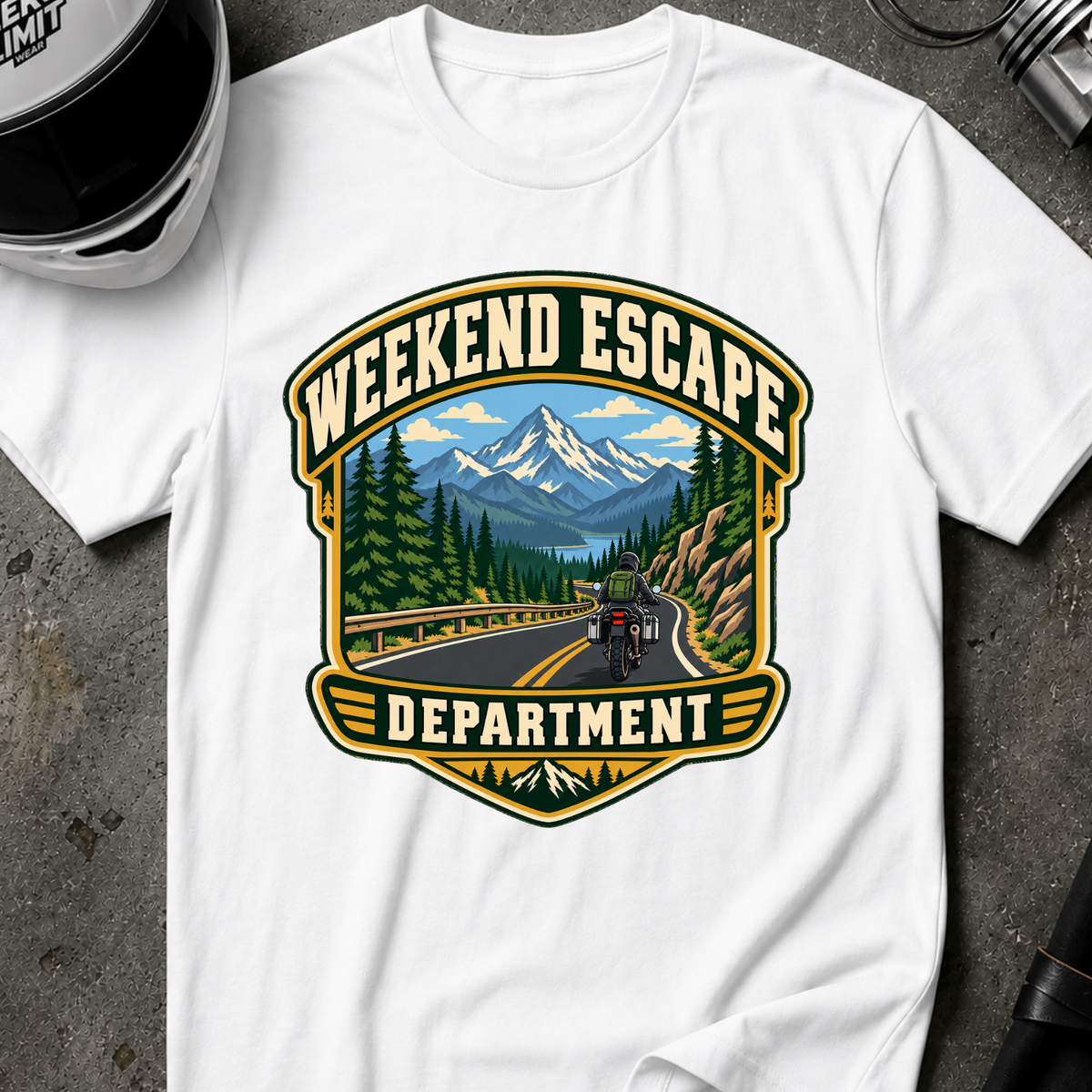 WEEKEND ESCAPE DEPARTMENT T-SHIRT