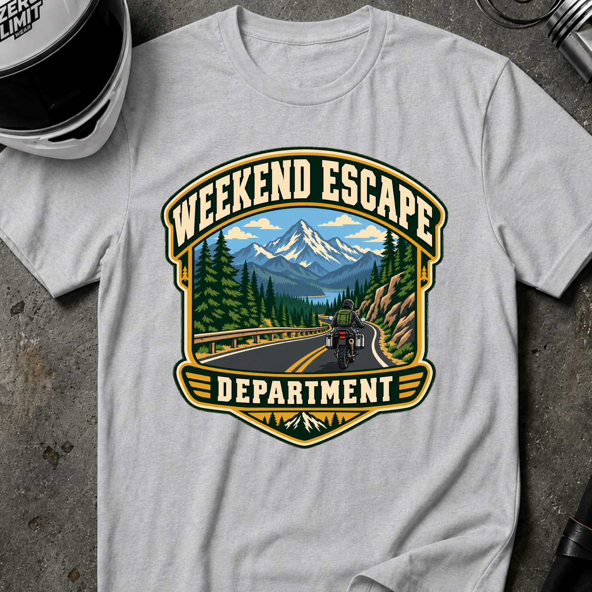 WEEKEND ESCAPE DEPARTMENT T-SHIRT