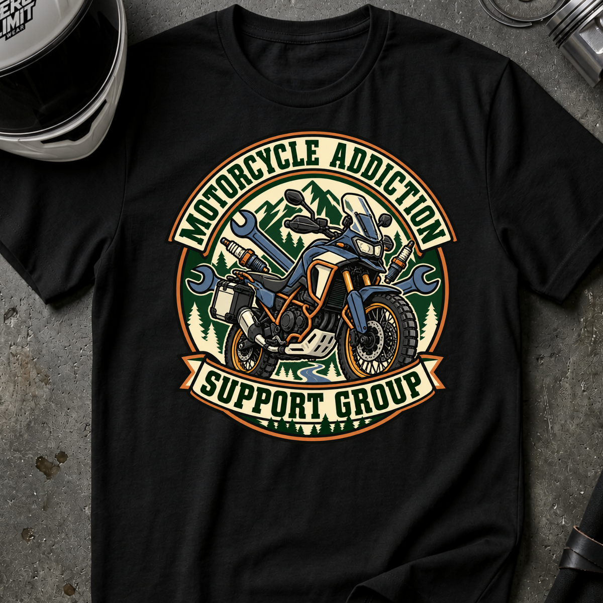 MOTORCYCLE ADDICTION SUPPORT GROUP T-SHIRT