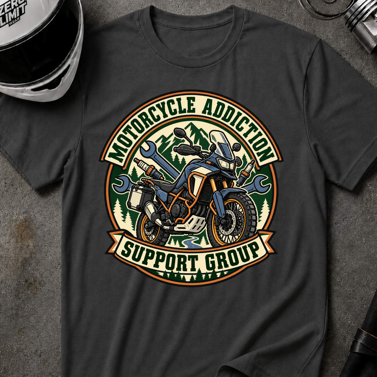 MOTORCYCLE ADDICTION SUPPORT GROUP T-SHIRT