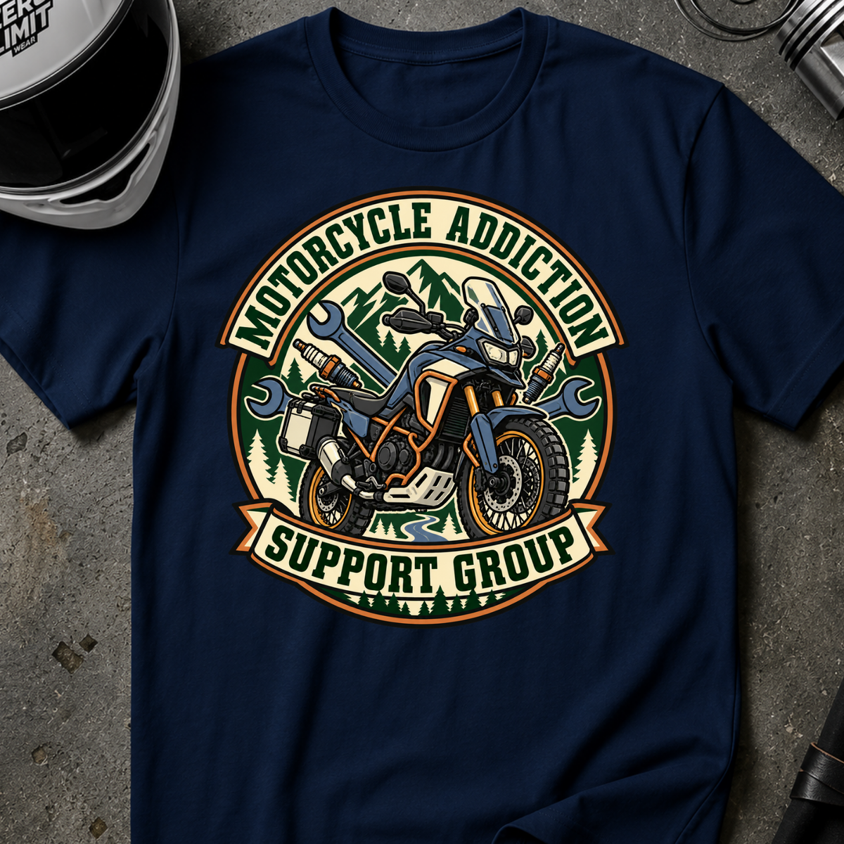 MOTORCYCLE ADDICTION SUPPORT GROUP T-SHIRT