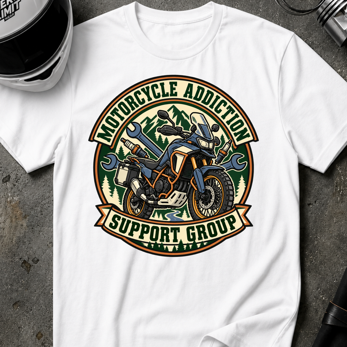 MOTORCYCLE ADDICTION SUPPORT GROUP T-SHIRT