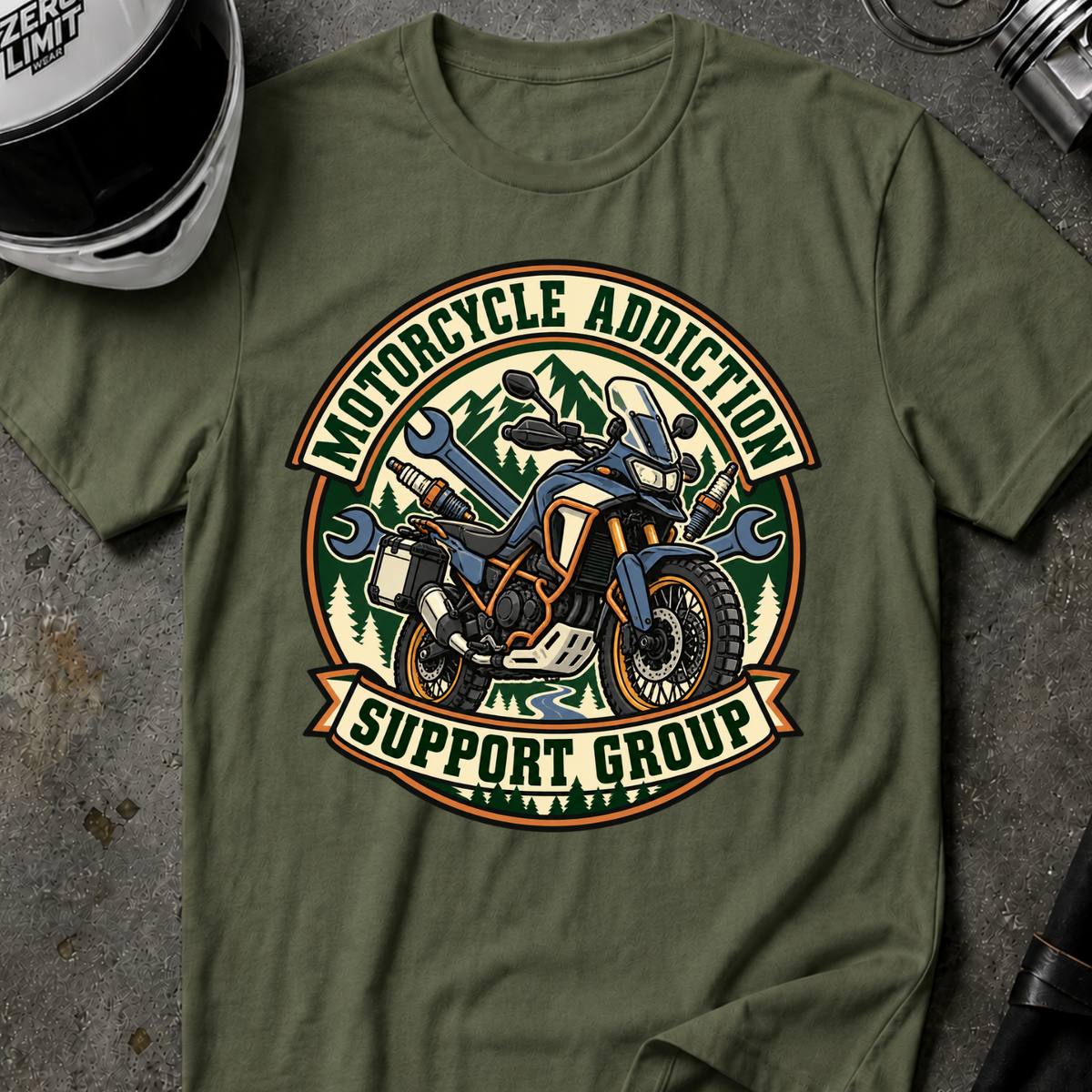MOTORCYCLE ADDICTION SUPPORT GROUP T-SHIRT