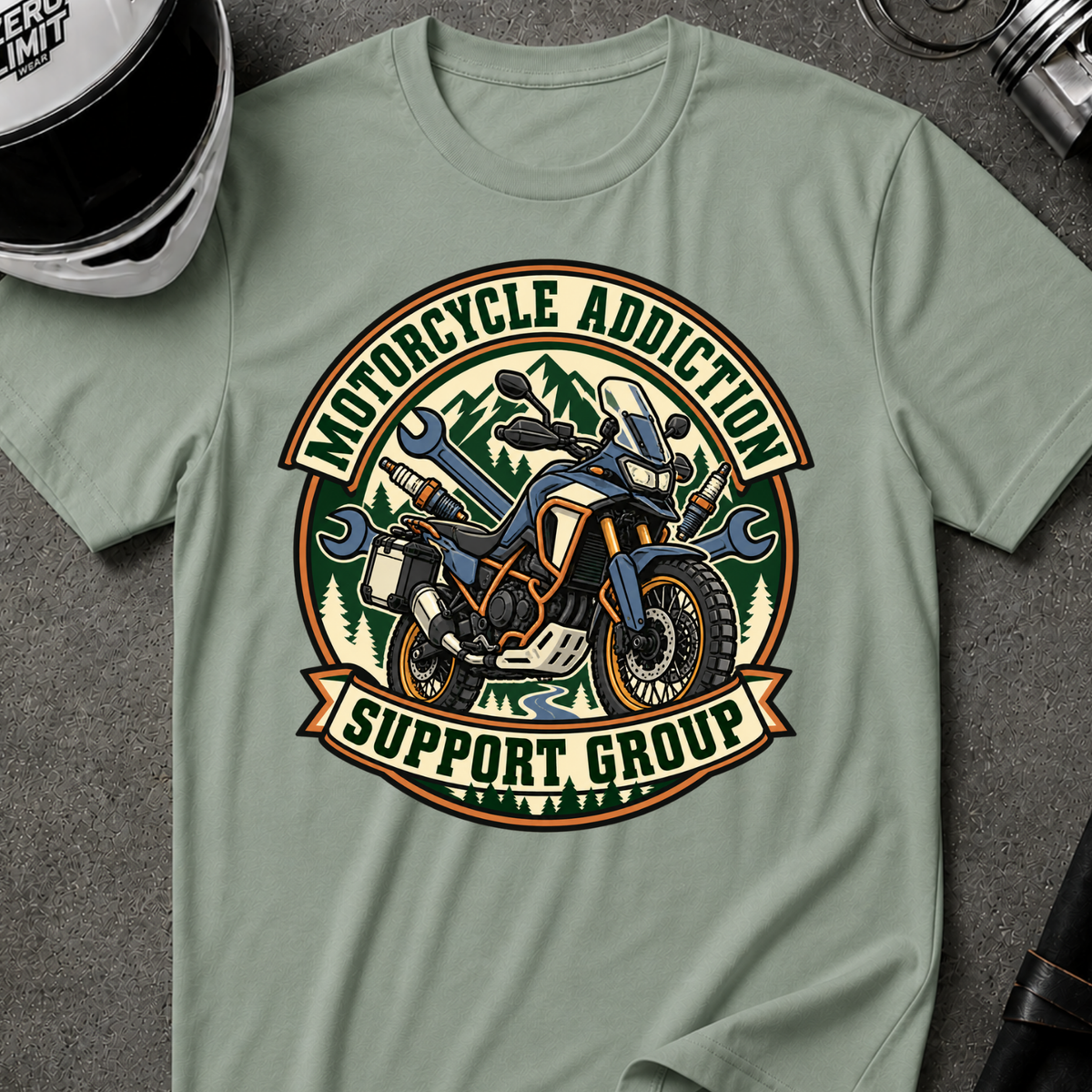 MOTORCYCLE ADDICTION SUPPORT GROUP T-SHIRT