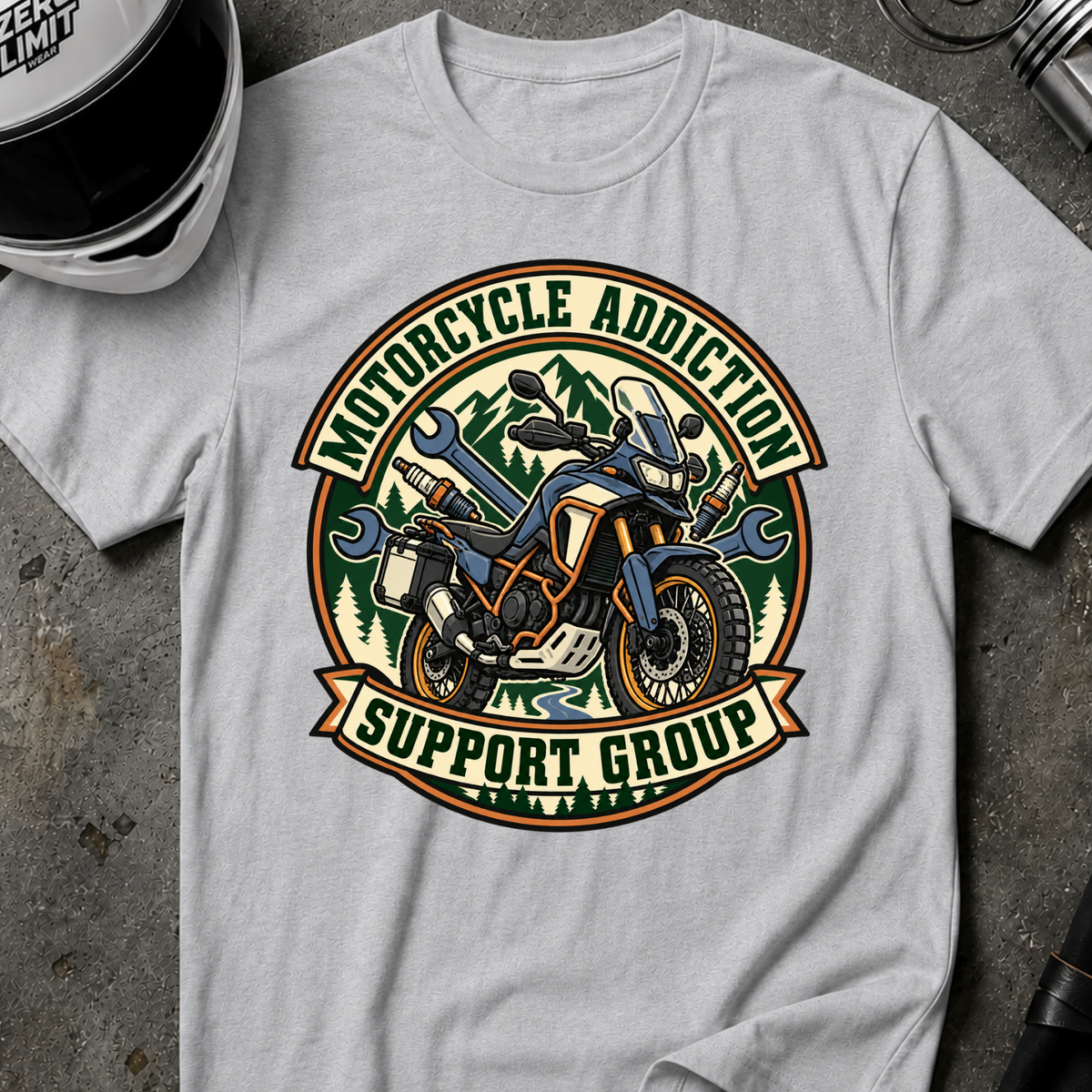 MOTORCYCLE ADDICTION SUPPORT GROUP T-SHIRT