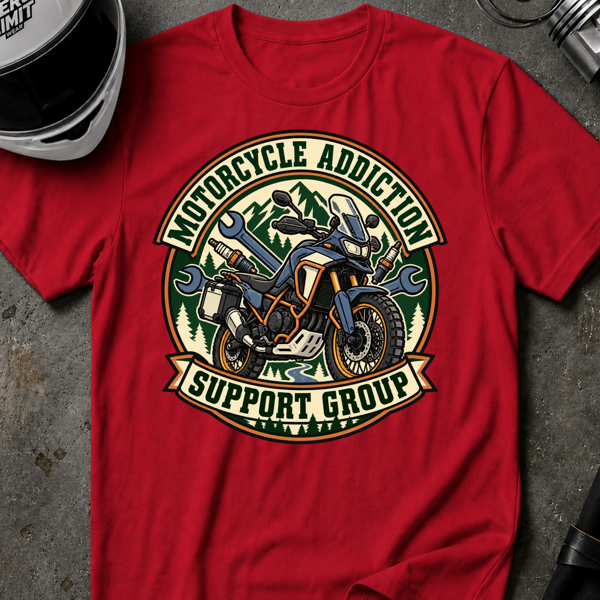 MOTORCYCLE ADDICTION SUPPORT GROUP T-SHIRT