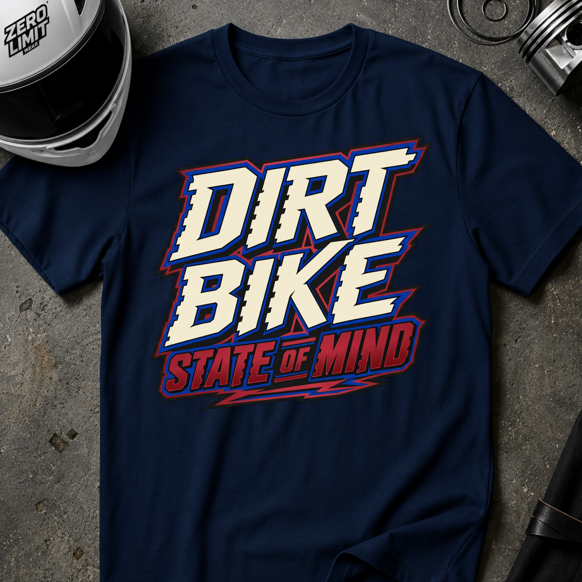 DIRT BIKE STATE OF MIND T-SHIRT
