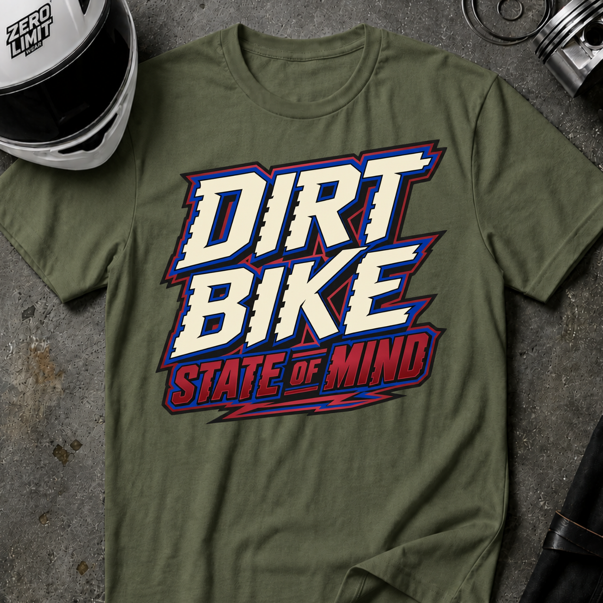 DIRT BIKE STATE OF MIND T-SHIRT