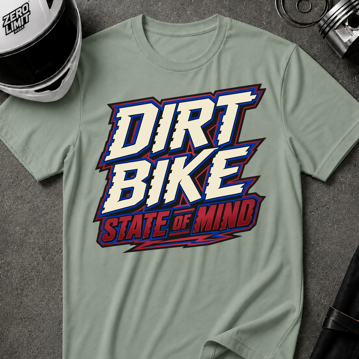 DIRT BIKE STATE OF MIND T-SHIRT