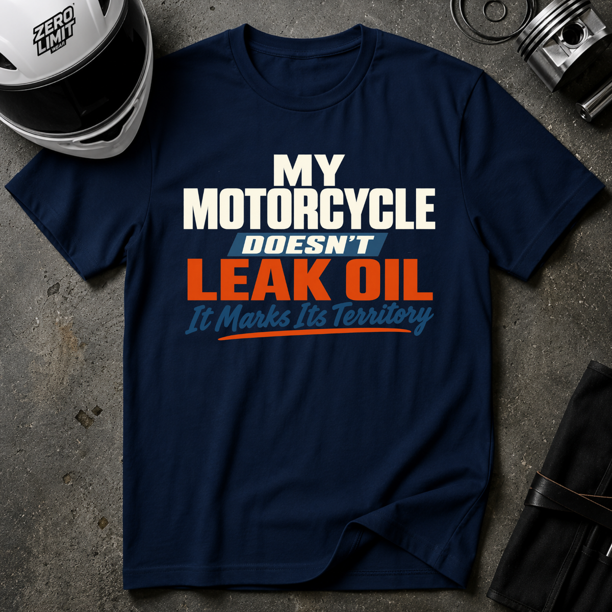 MOTORCYCLE MARKS IT'S TERRITORY T-SHIRT