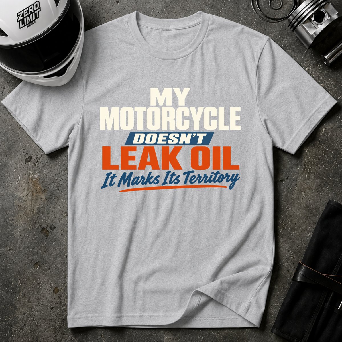 MOTORCYCLE MARKS IT'S TERRITORY T-SHIRT