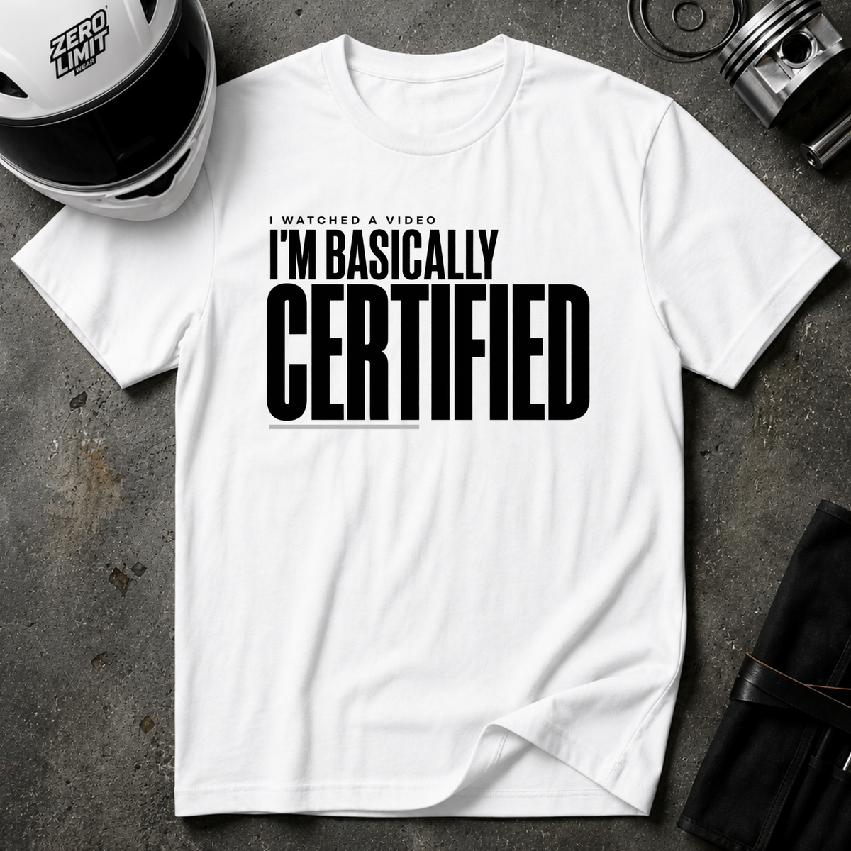 BASICALLY CERTIFIED T-SHIRT