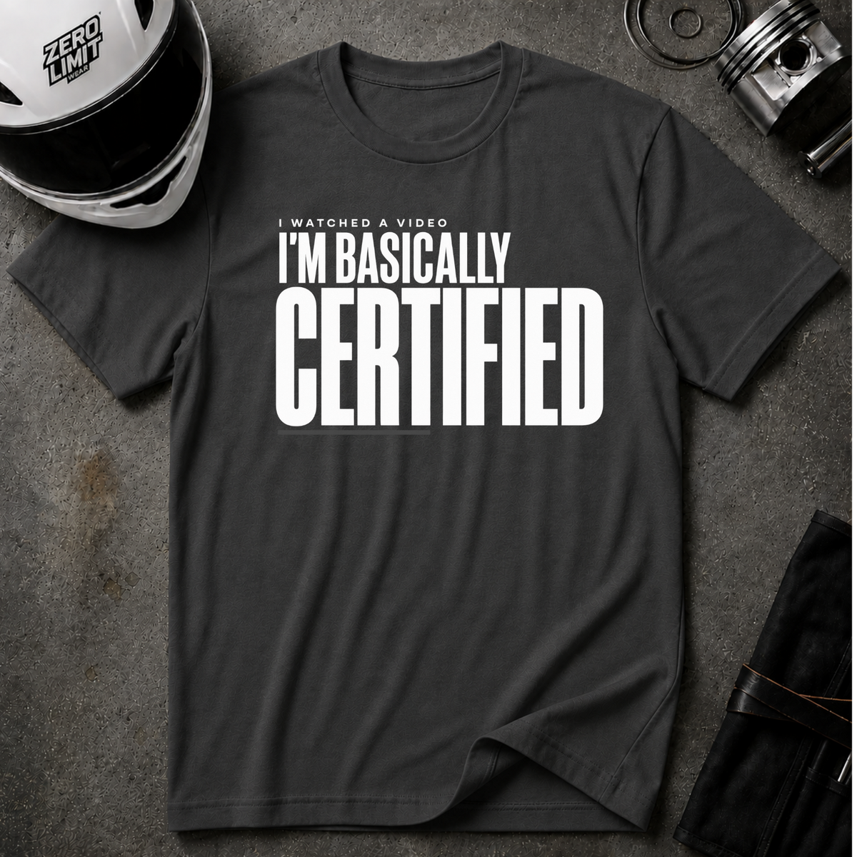 BASICALLY CERTIFIED T-SHIRT