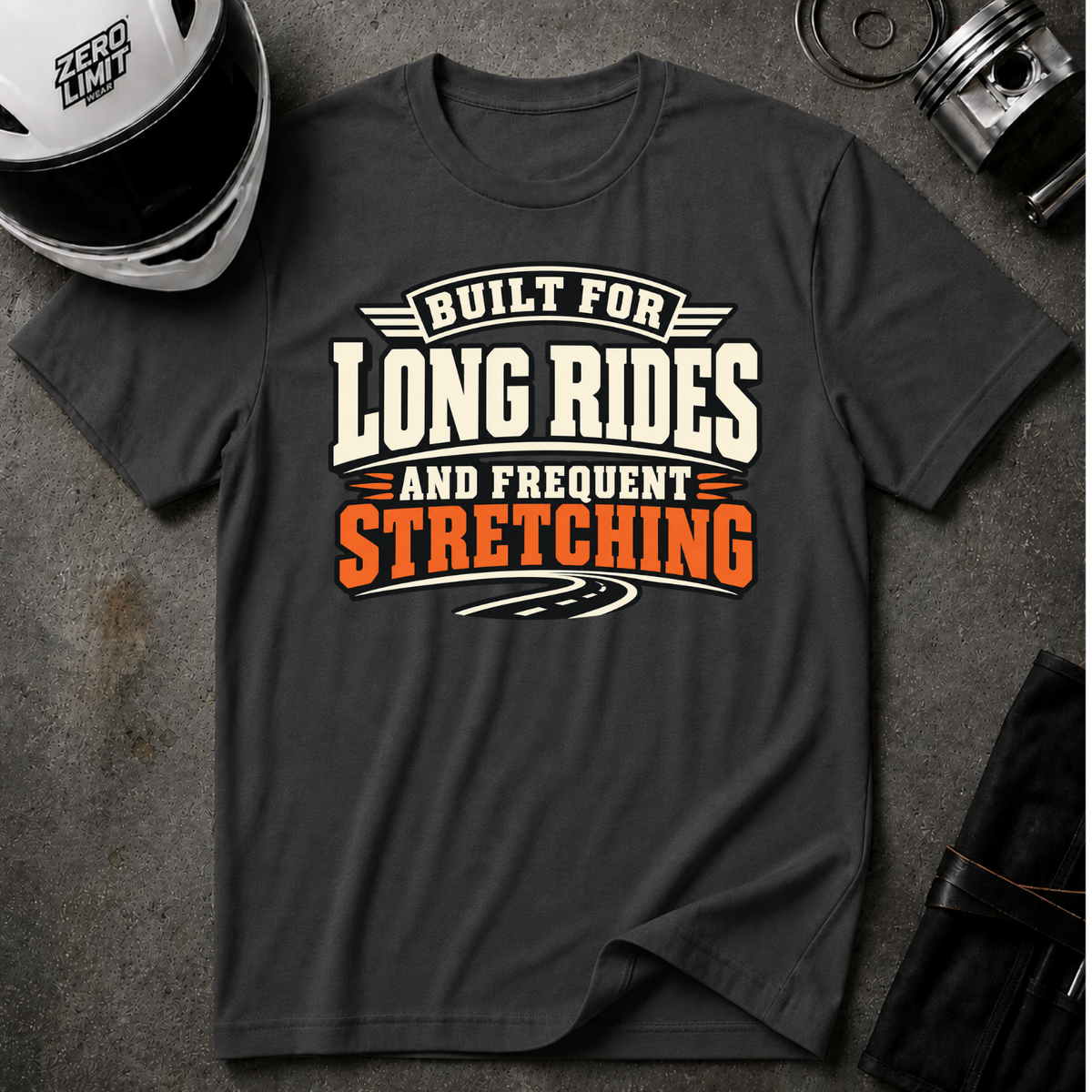 LONG RIDES FREQUENT STRETCHING T-SHIRT